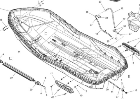 Kadłub dolny SeaDoo Spark / Spark Trixx NOWY Kadłub dolny SeaDoo Spark / Spark Trixx NOWY